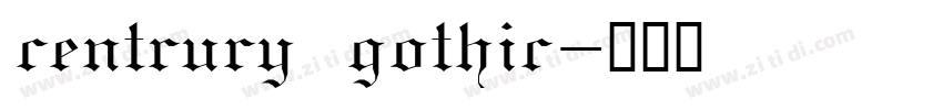 centrury gothic字体转换